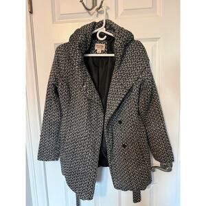 Mossimo Supply Co. Women’s Textured Tweed Coat – Black/White – Size S